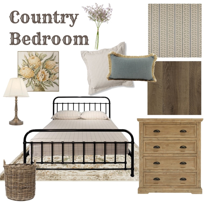 Country Bedroom Mood Board by nevenealon on Style Sourcebook