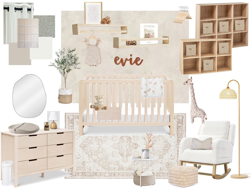 Baby Girl Nursery Sample Board - Assignment 10 Mood Board by AlexaWhitehurst on Style Sourcebook