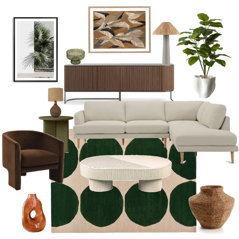 Moody Green Mood Board by westofhere on Style Sourcebook