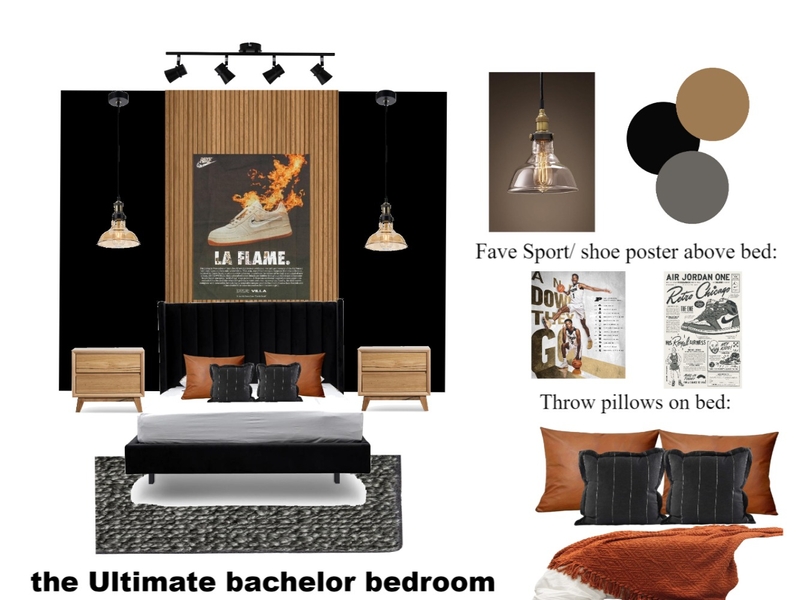 Bachelor bedroom Mood Board by hopie on Style Sourcebook