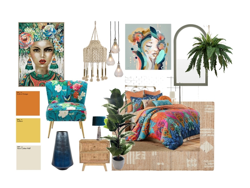 Bohemian style mood board Mood Board by TARASINTERIOR on Style Sourcebook