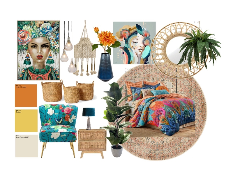 Bohemian style mood board Mood Board by TARASINTERIOR on Style Sourcebook