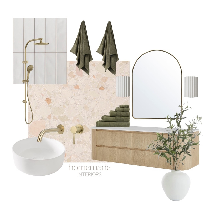 Soft Pink Guest Bathroom Mood Board by Homemade Interiors on Style Sourcebook