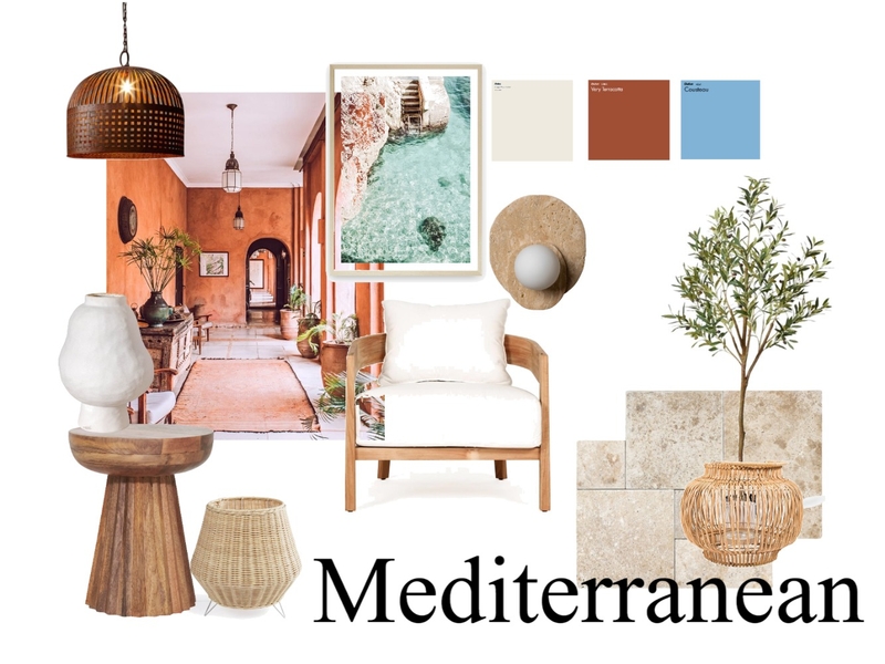 Mediterranean mood board Mood Board by SamanthaEberhart on Style Sourcebook