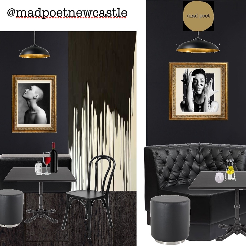 Mad Poet Small Bar Design Concept Mood Board by Sophie Seeger @seegerbydesign on Style Sourcebook