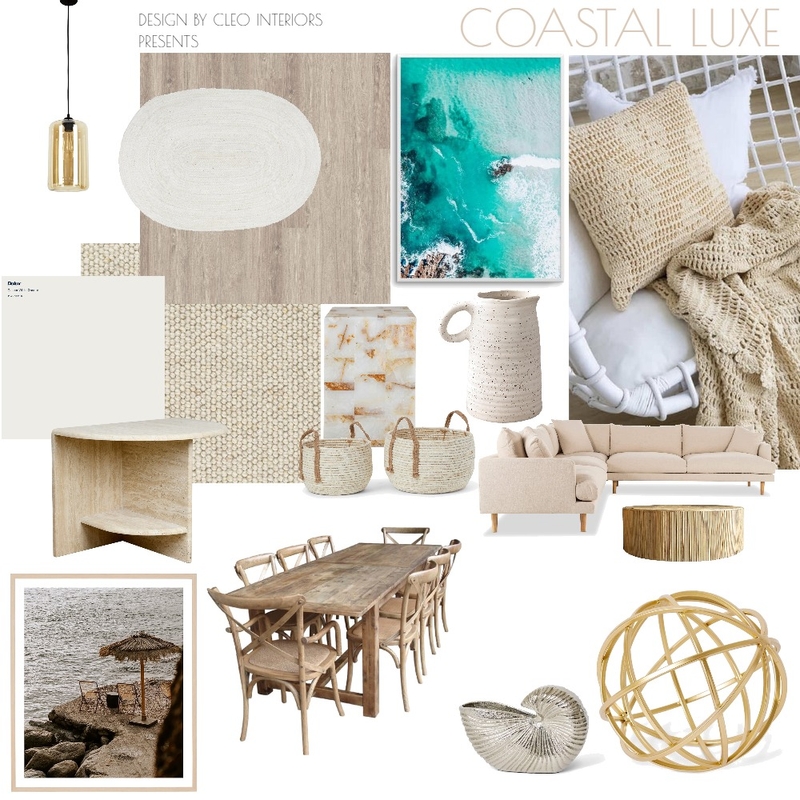 Coastal Luxe Mood Board by Design By Cleo Interiors on Style Sourcebook
