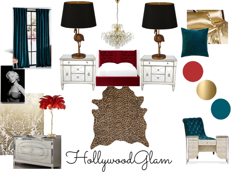 Hollywood Glam Bedroom Mood Board by angiedemarco57@gmail.com on Style Sourcebook