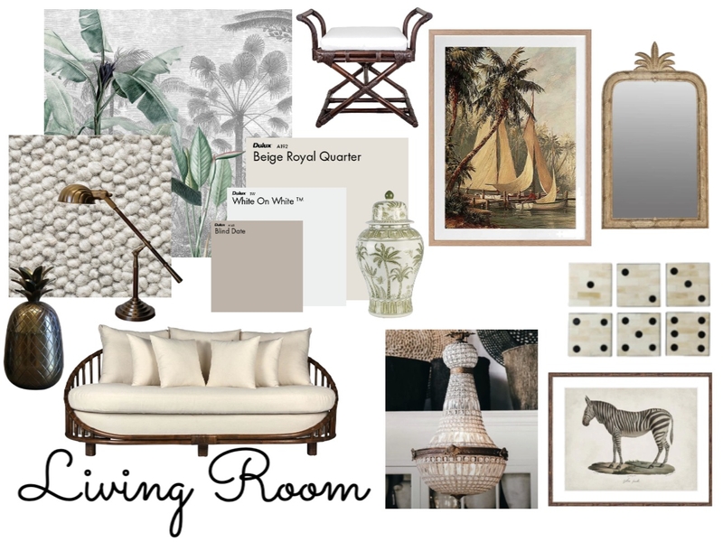 Room Design British Colonial Mood Board by lagreca on Style Sourcebook