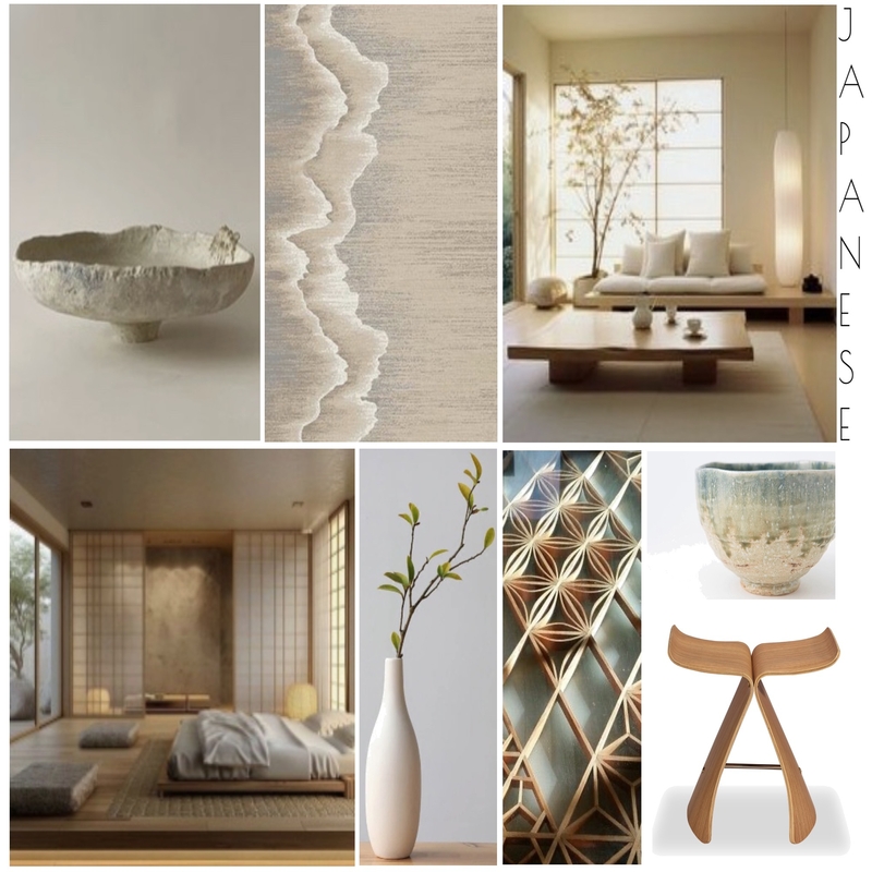 SOFT JAPANESE DESIGN STYLE BOARD Mood Board by Anneke Nomura on Style Sourcebook