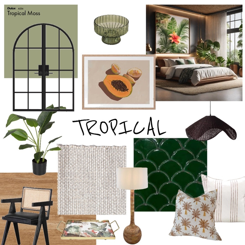 Tropical Design Style Mood Board Mood Board by jaclynpollack on Style Sourcebook