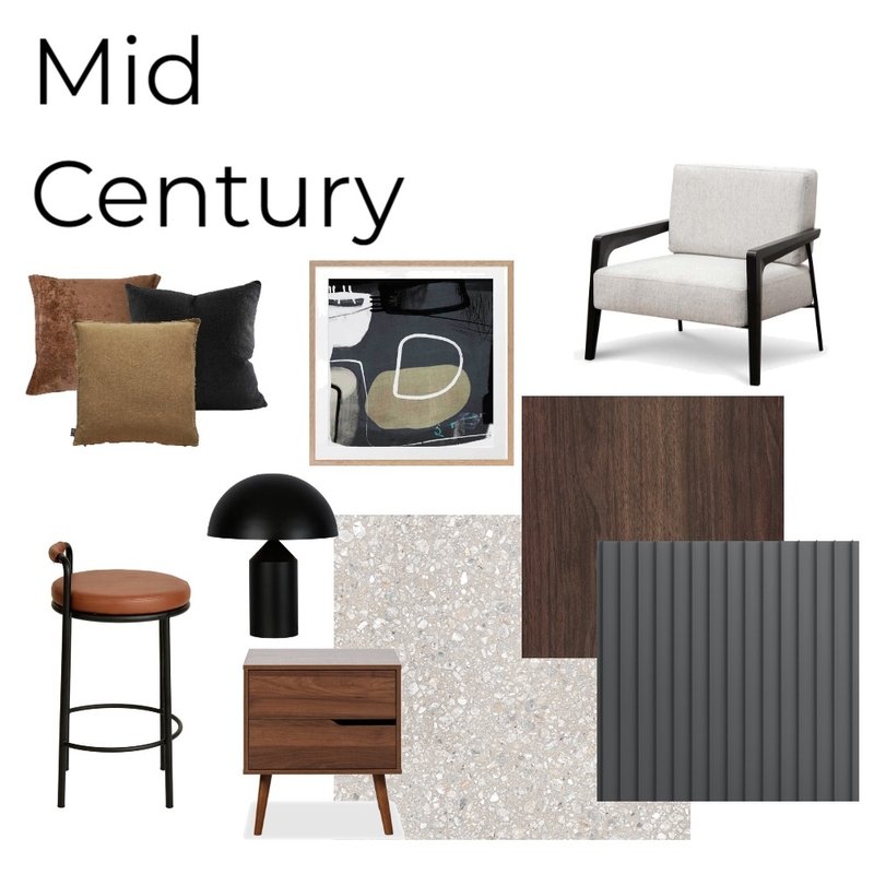 Mid Century Mood Board by Paige Farrugia on Style Sourcebook