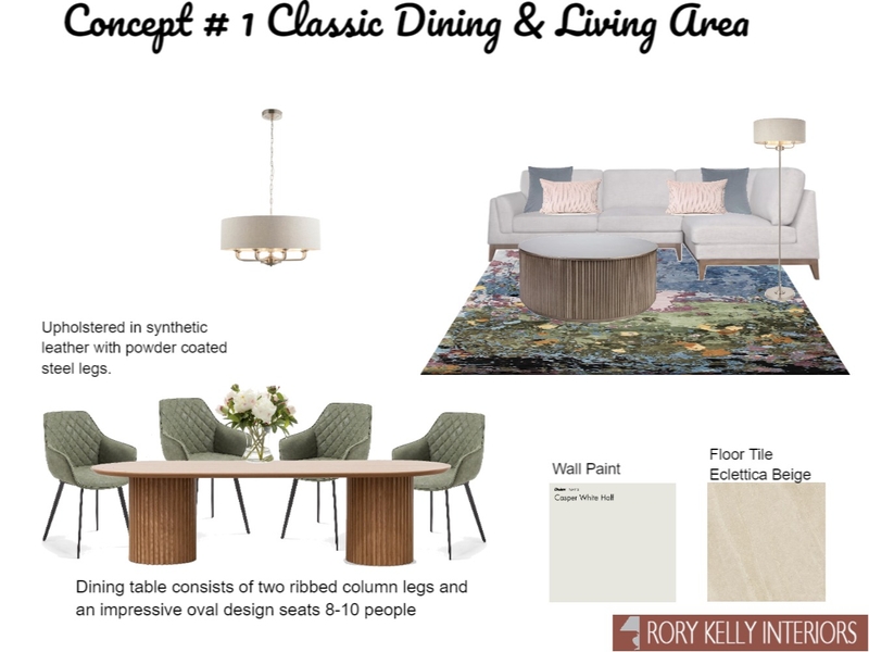 Concept #1 Dining & Living Area Mood Board by CarCallaghan on Style Sourcebook