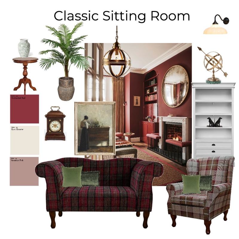 Classic Sitting Room Mood Board by Ladybird Maldon Design on Style Sourcebook