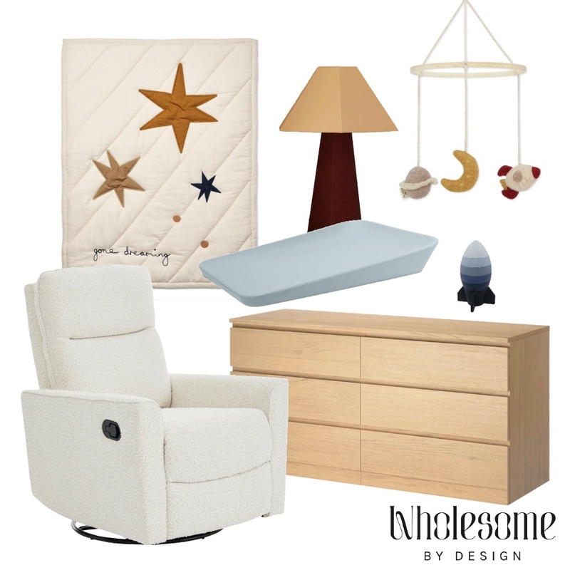 Nursery Design - Rami's Room | July 2024 Mood Board by Wholesome by Design on Style Sourcebook