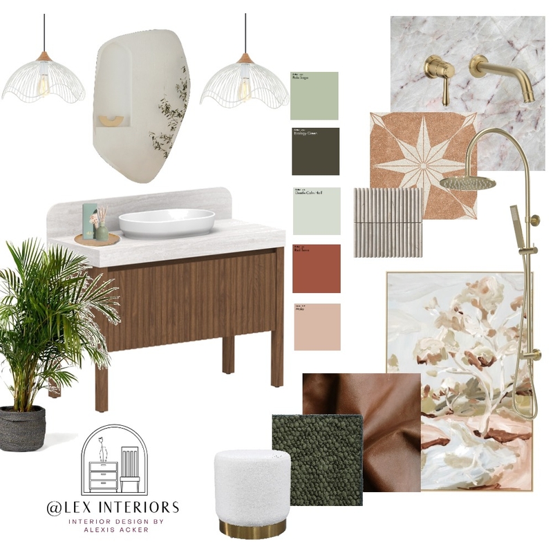 Earthy Bathroom Retreat Mood Board by @lex Interiors on Style Sourcebook