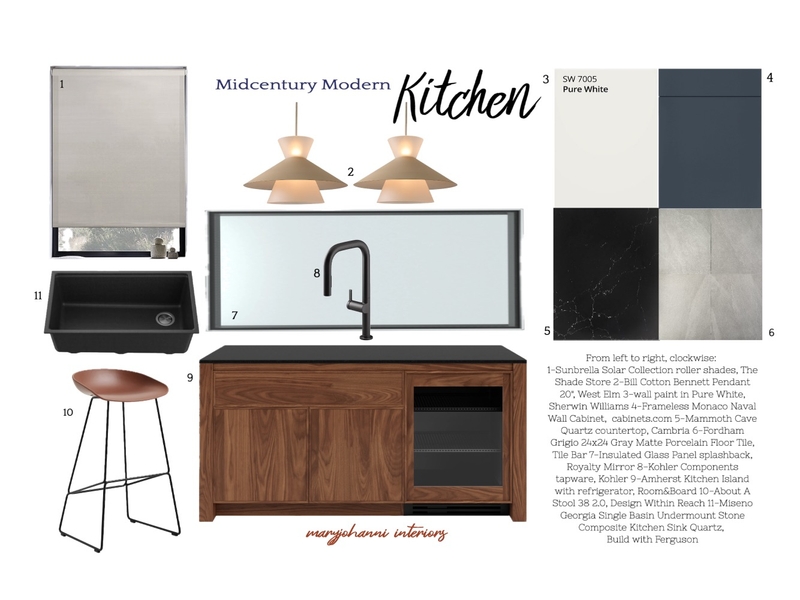 MCM Kitchen Mood Board by Mary Johanni on Style Sourcebook