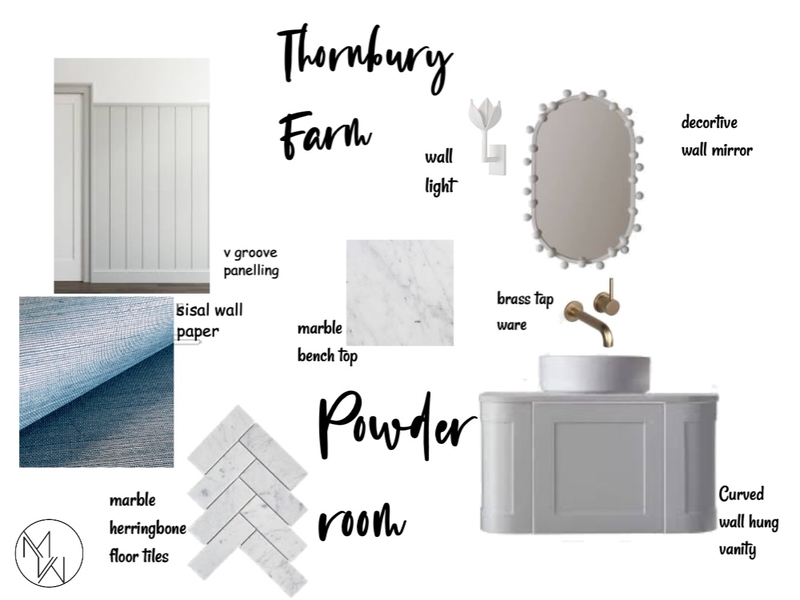 powder room  Thornbury farm Mood Board by melw on Style Sourcebook