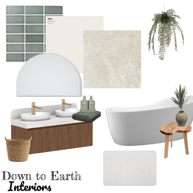 Earthy bathroom Mood Board by Down to Earth Interiors on Style Sourcebook