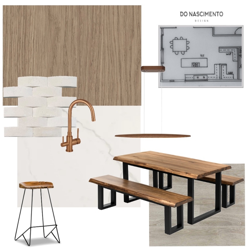 Sylvia and Brad  kitchen and dinning sample board Mood Board by bianca.donascimento on Style Sourcebook