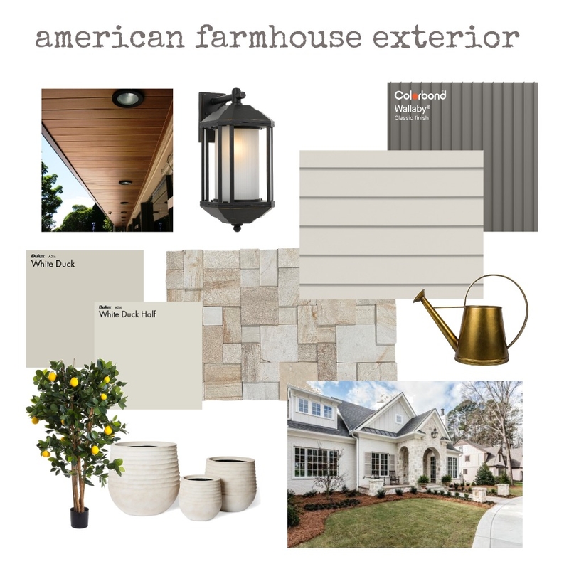 Modern American farmhouse exterior Mood Board by Beautiful Spaces Interior Design on Style Sourcebook