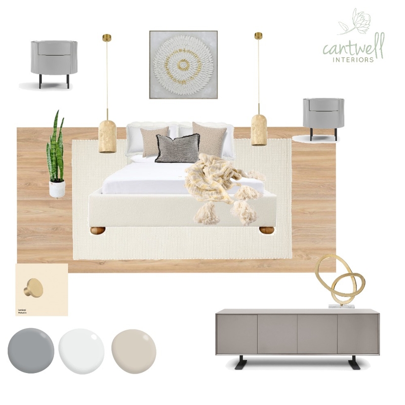 Neutral, soothing bedroom Mood Board by Cantwell Interiors on Style Sourcebook