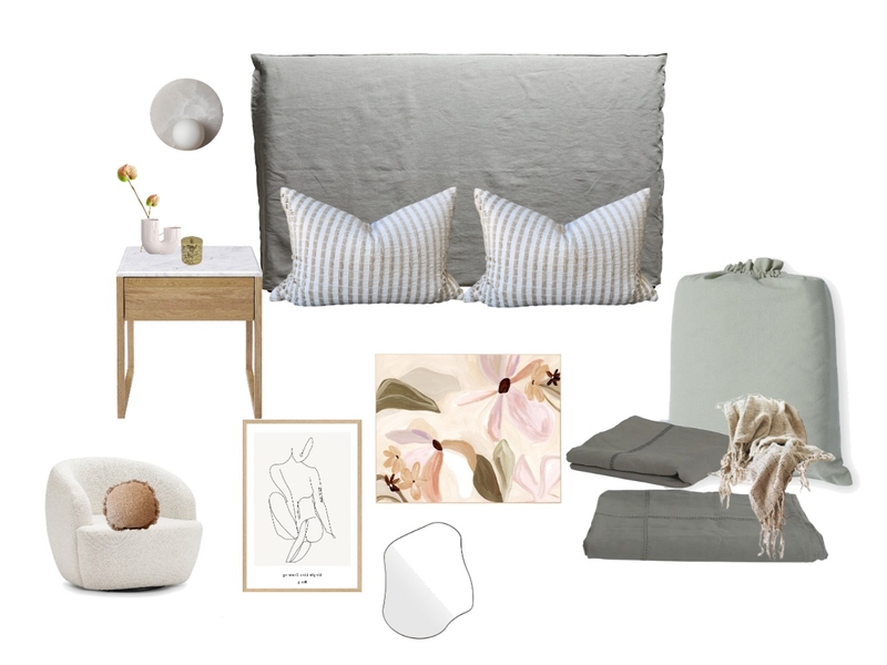 Soft Neutral Master Bedroom Mood Board by Jessie T Designs- Specialising in: Interior Design, Colour Consulting, Interior Decorating and Styling for Sale on Style Sourcebook