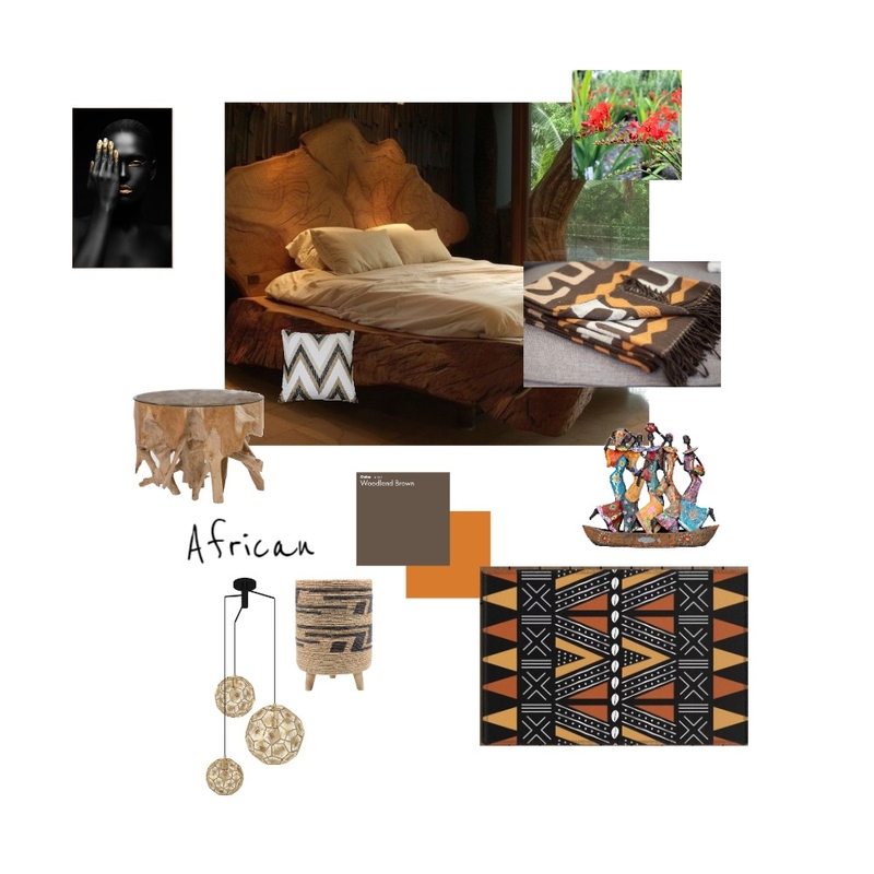 African Bedroom Mood Board by Mindyanna08@aol.com on Style Sourcebook