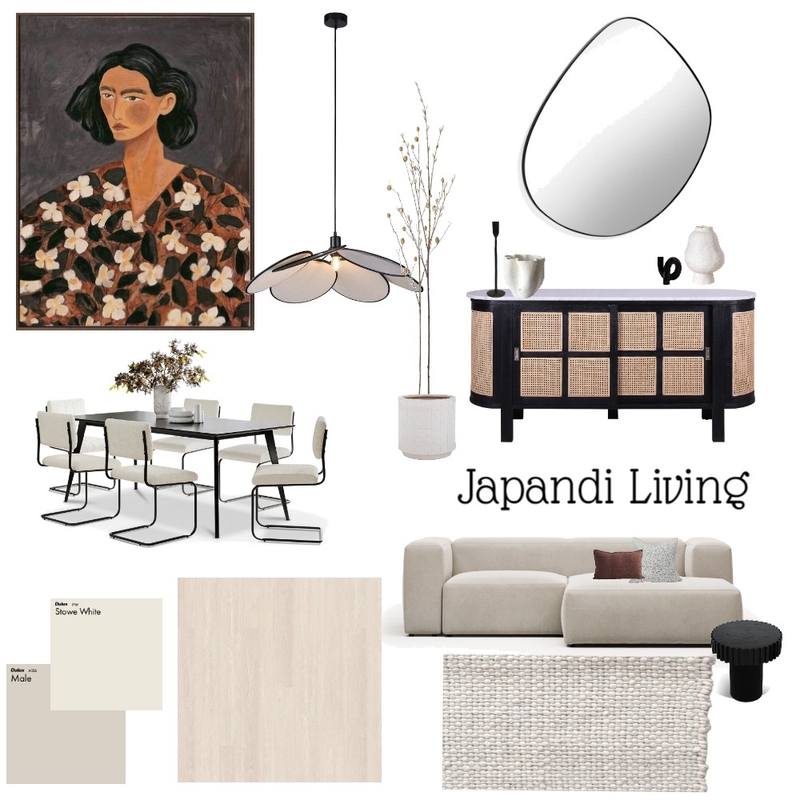 Japandi Living Mood Board by RhiannonT on Style Sourcebook