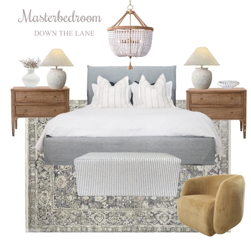 Farmhouse Master Bedroom Mood Board by DOWN THE LANE by Tina Harris on Style Sourcebook