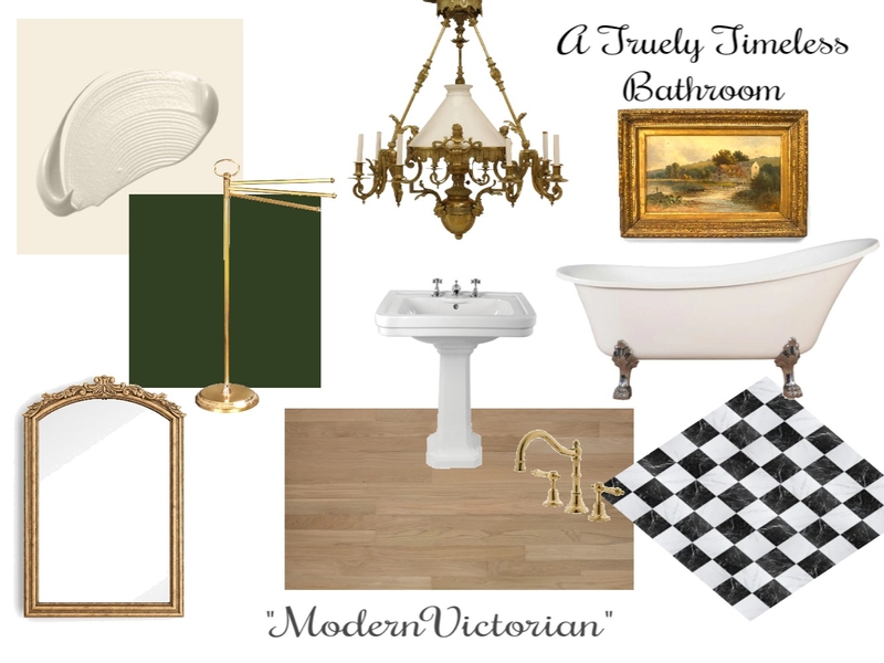 A Modern Victorian Bathroom Mood Board by Jolseygee on Style Sourcebook