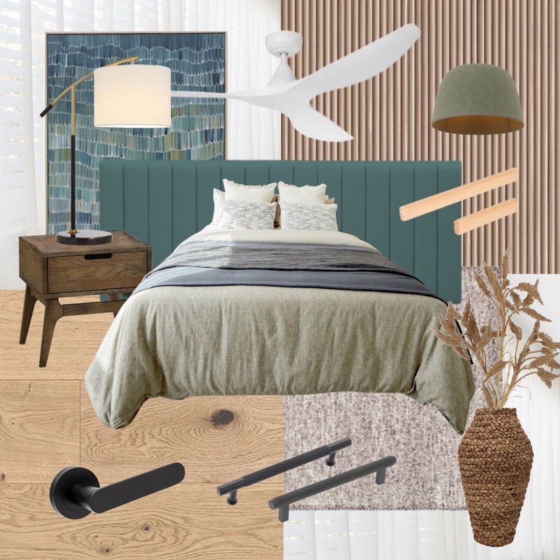 The Block Week 2 - Kristian and Mimi's Guest Bedroom Mood Board by The Blue Space on Style Sourcebook