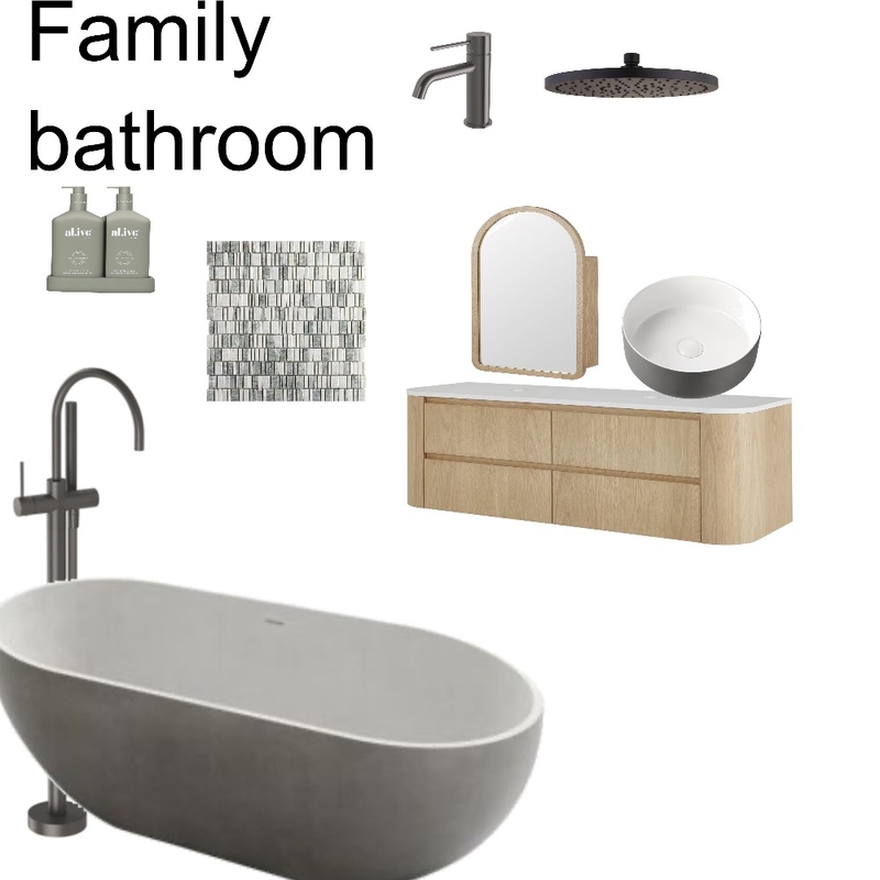 Family Bathroom Mood Board by Interiors by Albertha on Style Sourcebook