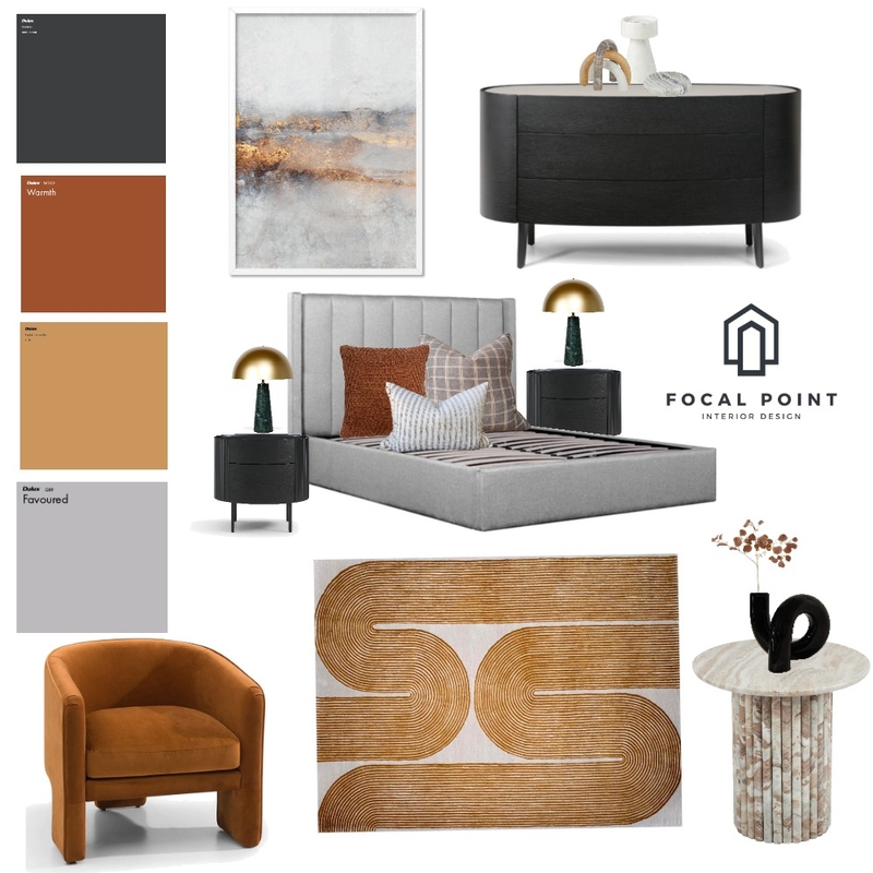 Bronze Grey Master Bedroom Mood Board by undefined on Style Sourcebook