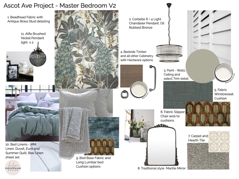 Ascot Ave - Master Bedroom V2 Mood Board by Helen Sheppard on Style Sourcebook