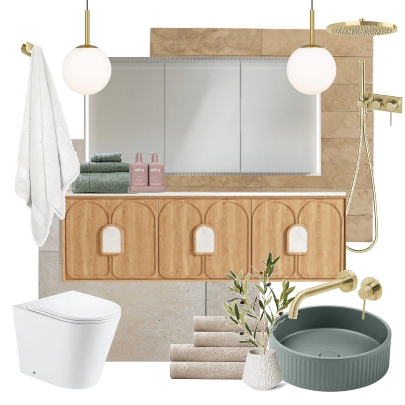 The Block Week 3 - Courtney and Grant's Main Ensuite Mood Board by The Blue Space on Style Sourcebook