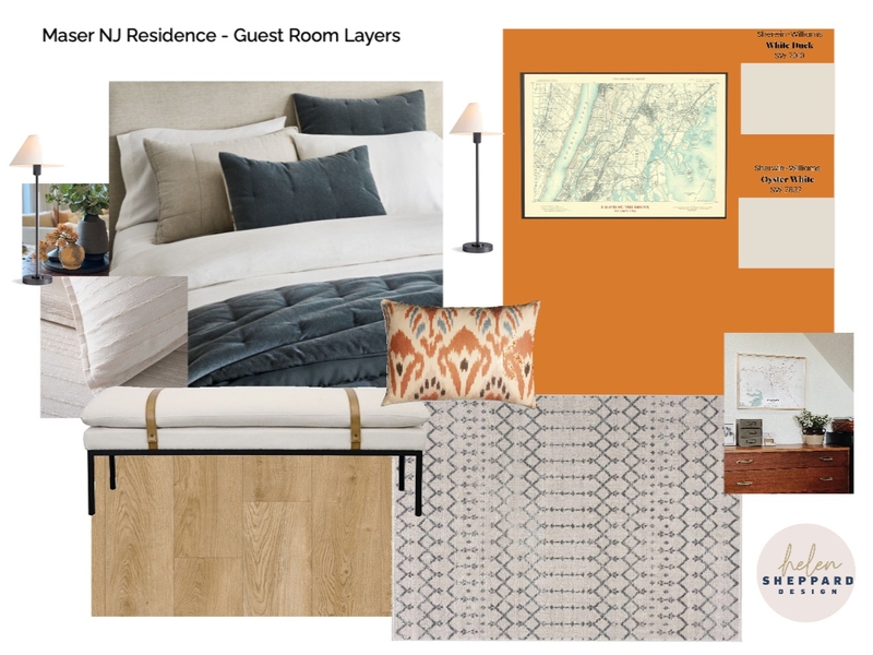 Maser NJ Residence - Guest Room V1 Mood Board by Helen Sheppard on Style Sourcebook