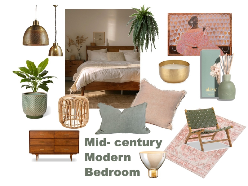 Mid Century Modern Bedroom Mood Board by annablack on Style Sourcebook