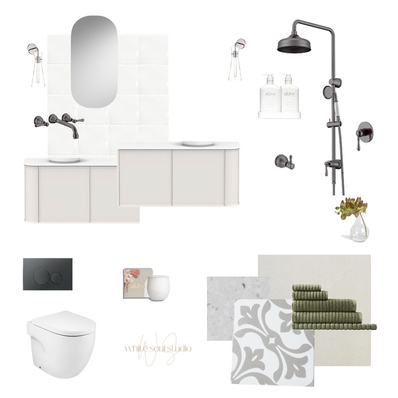 Guest Bathroom - Classic Contemporary Mood Board by White Soul Studio on Style Sourcebook