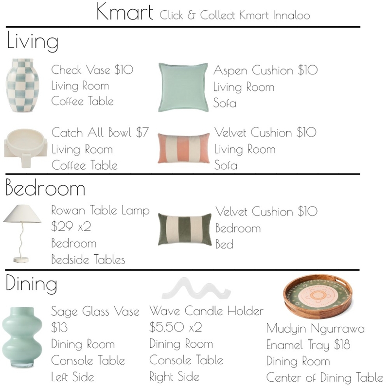 Emil Kmart Click and Collect Mood Board by Katelyn Scanlan on Style Sourcebook