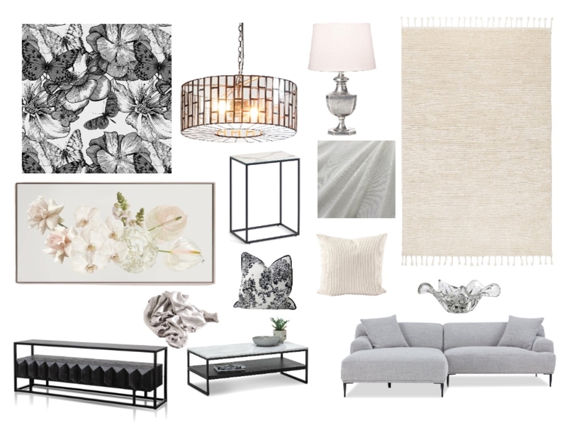 Monochrome Den Mood Board by Sterlingrose on Style Sourcebook