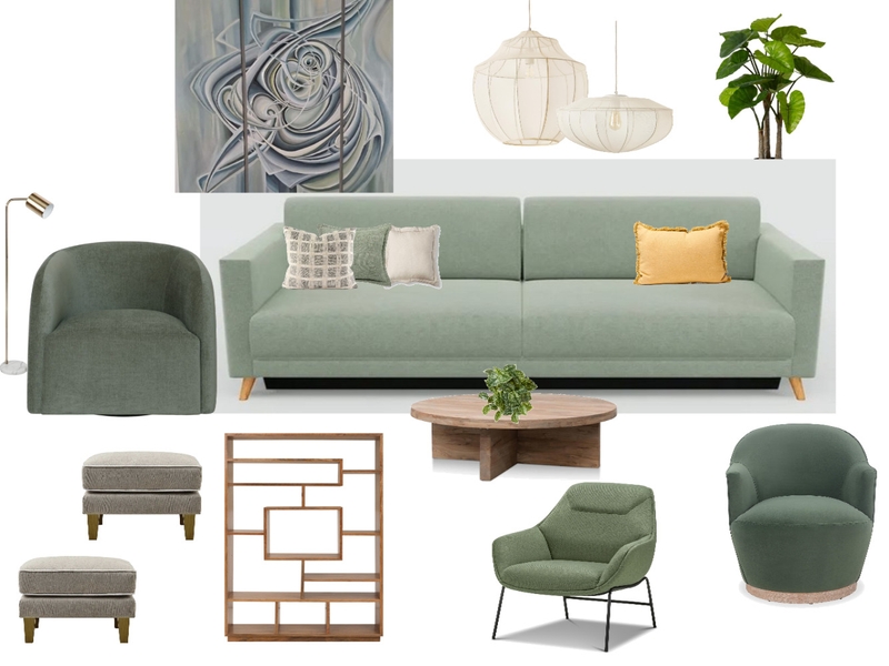 living Green Mood Board by Hana on Style Sourcebook