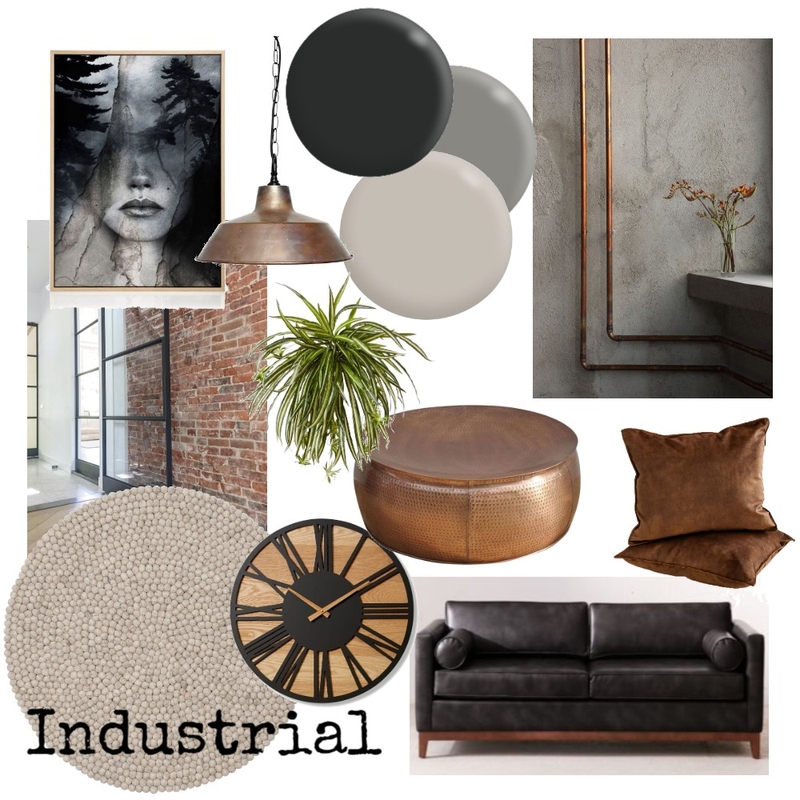 Industrial 1 Mood Board by annablack on Style Sourcebook