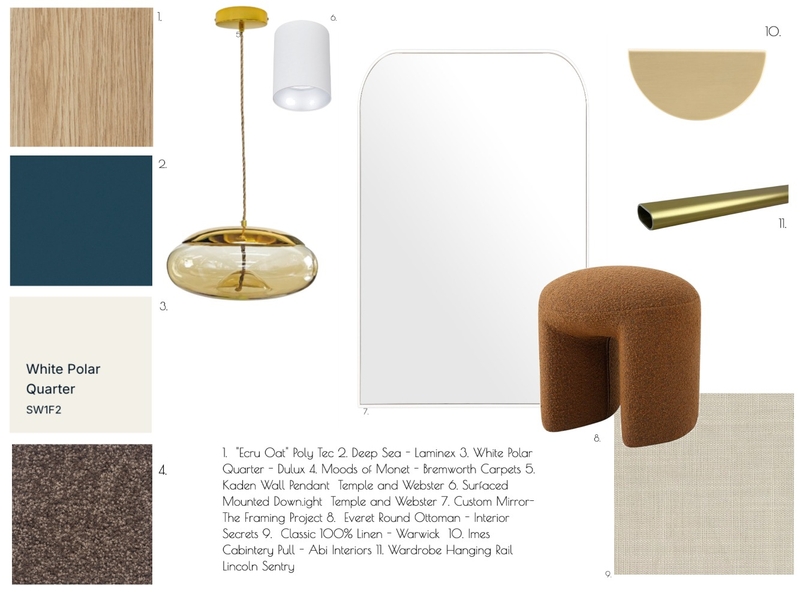 WARDROBE SAMPLE BOARD Mood Board by FORD INTERIORS on Style Sourcebook