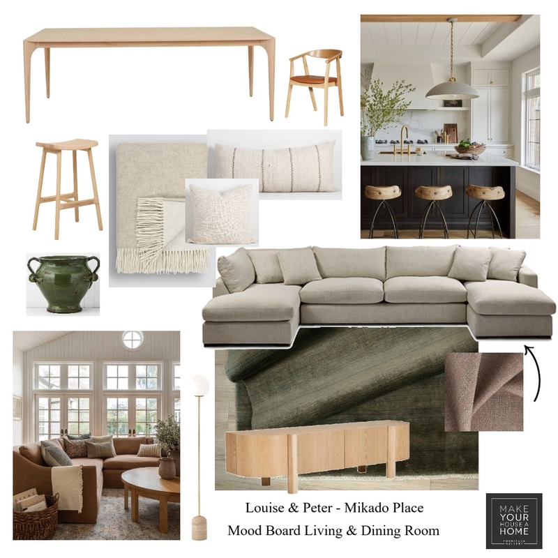 Louise & Peter - Mood Board Living & Dining Room Mood Board by MarnieDickson on Style Sourcebook