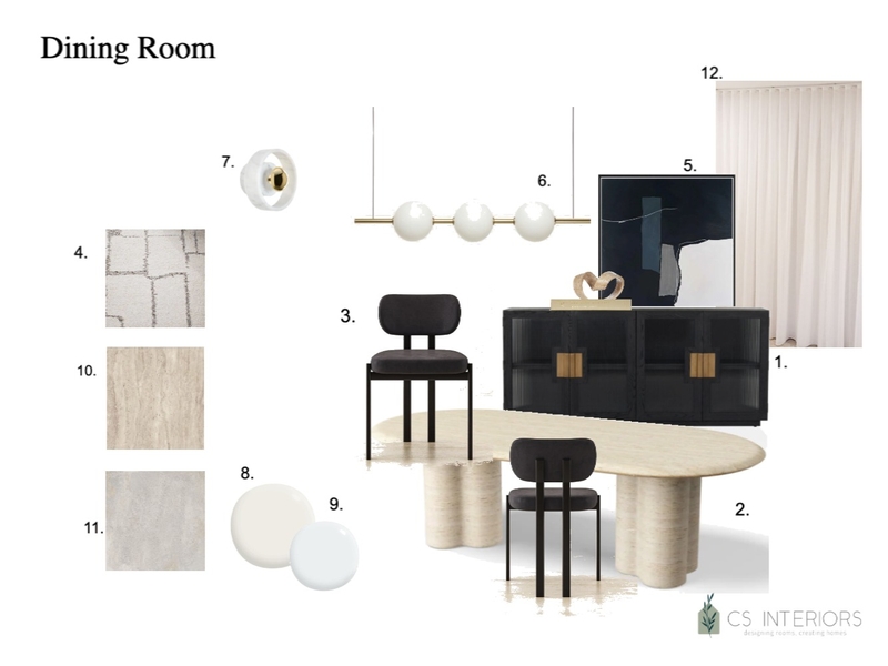 Leesa SDS Dining Room Design Board Mood Board by CSInteriors on Style Sourcebook