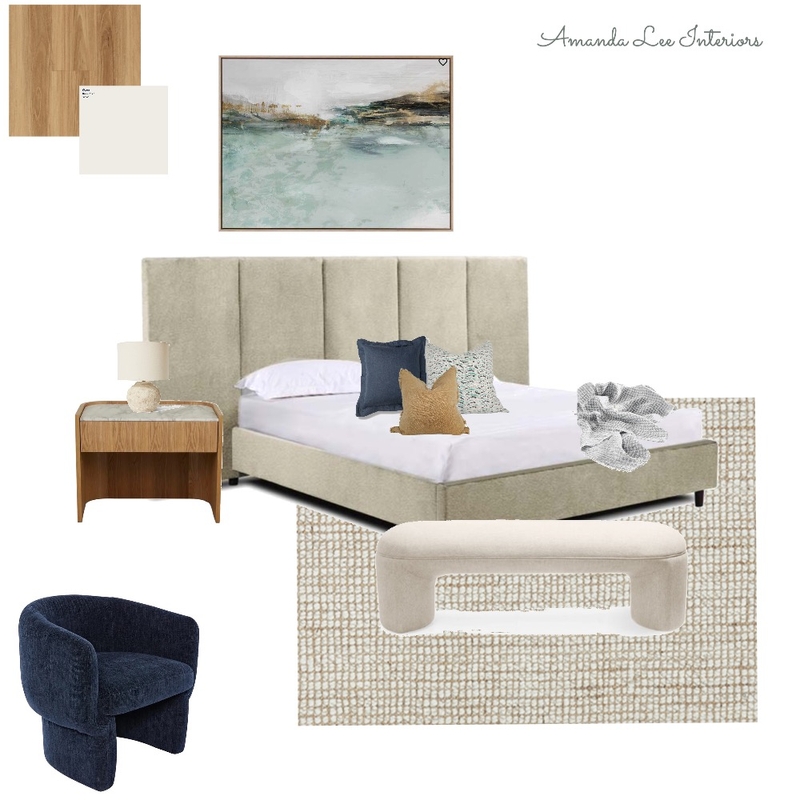 Contemporary Coastal Bedroom- Mike Mood Board by Amanda Lee Interiors on Style Sourcebook