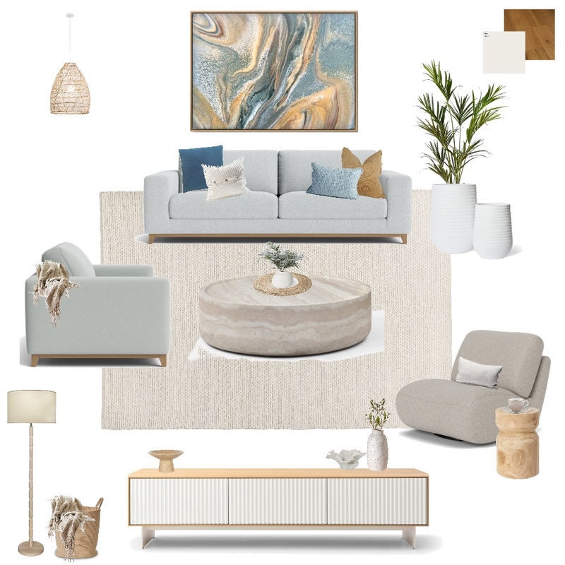 Modern Coastal Living room- - Final look Mood Board by Amanda Lee Interiors on Style Sourcebook