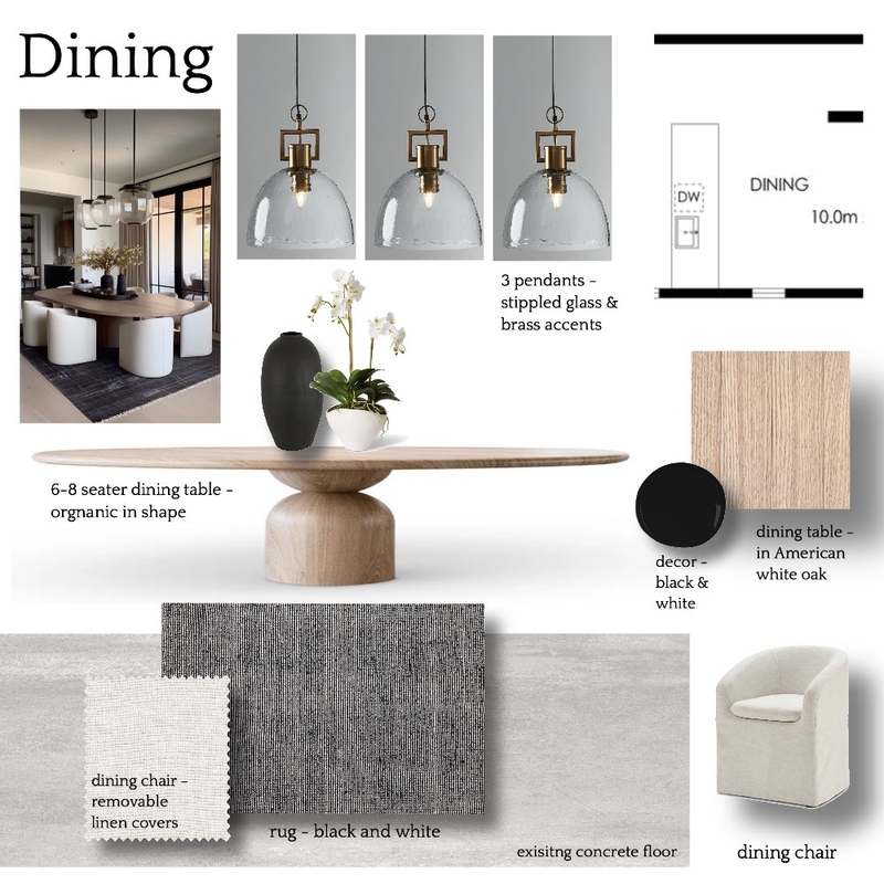 NE Dining Mood Board by ONE CREATIVE on Style Sourcebook