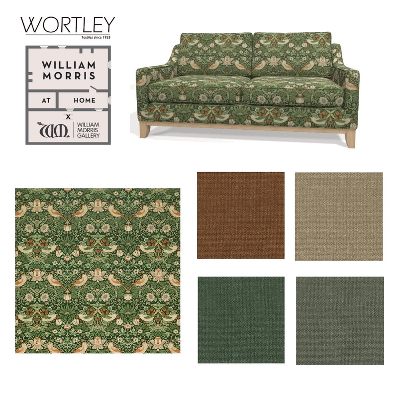 William Morris at Home Strawberry Thief Mood Board by Wortley Group on Style Sourcebook