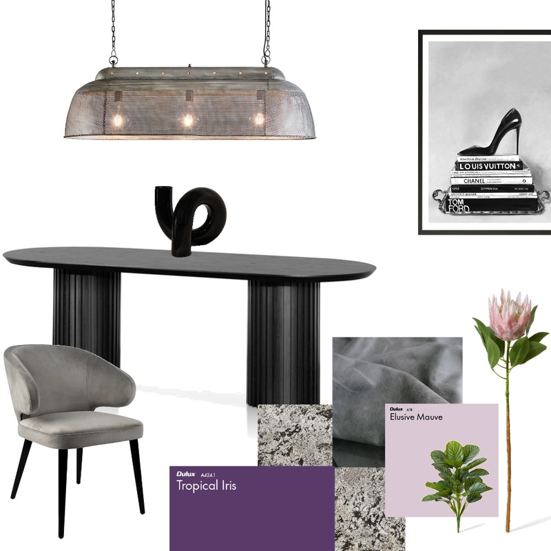 Industrial dining room with a touch of purple Mood Board by Bianca -Studio Property on Style Sourcebook